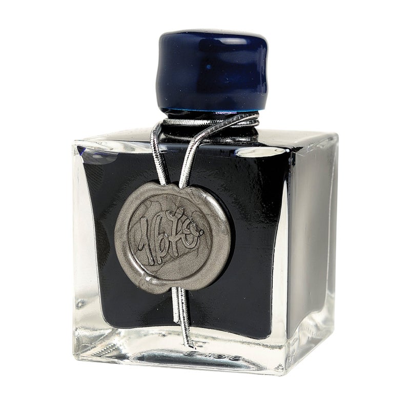 HERBIN J. Herbin 1670 Anniversary Inks - Gold Sheen 50 ml Bottled - Blue Ocean (Deep Blue Ink) - Image 1